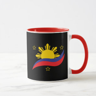 Filippinerna Filipino Pinoy Flagga Mugg