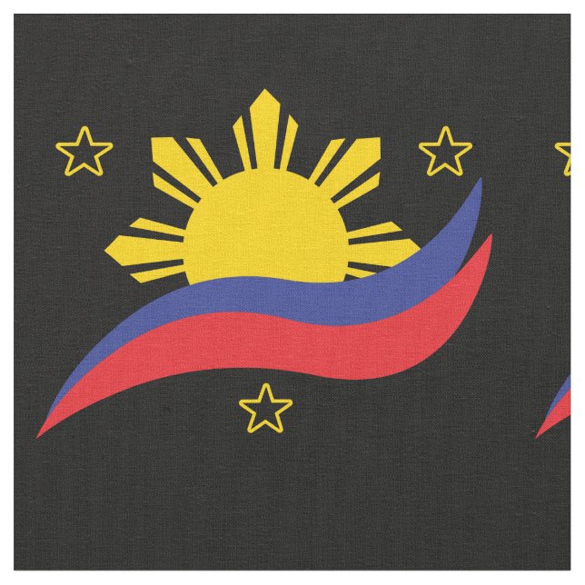 Filippinerna Filipino Pinoy Flagga Tyg (Närbild)