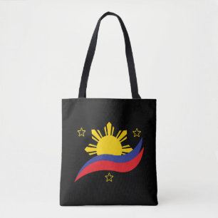 Filippinerna Filipino Pinoy Flagga Tygkasse