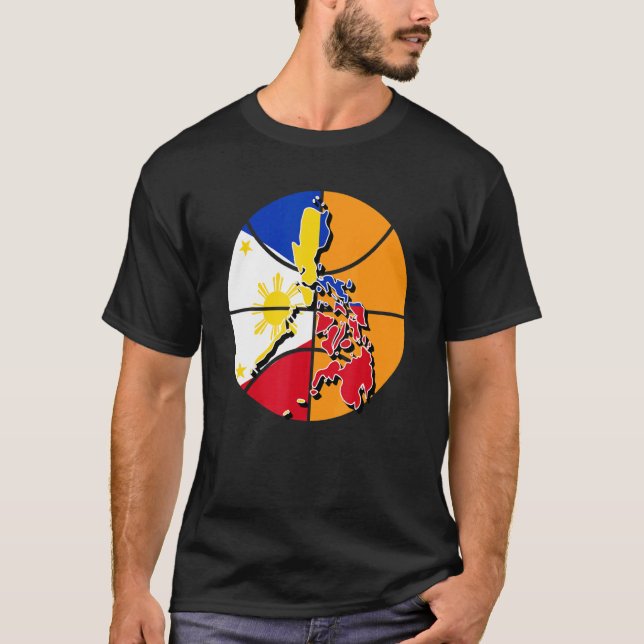 Filippinerna Filipino Sport Basketball Basket Boll T Shirt (Framsida)