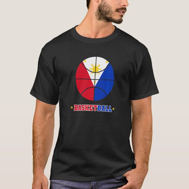Filippinerna Filipino Sport Basketball Basket Boll T Shirt (Framsida)