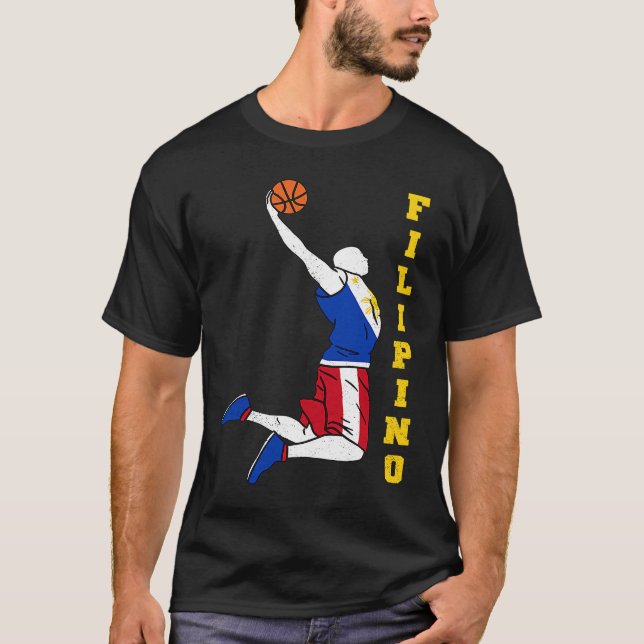 Filippinerna Filipino Sport Basketball Basket Boll T Shirt (Framsida)