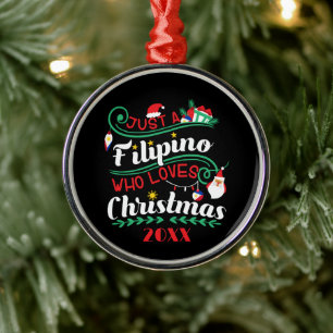 Filippinerna - Filipino Vem Kärlek jul Julgransprydnad Metall