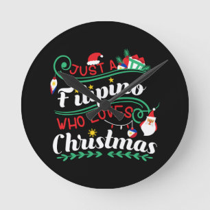 Filippinerna - Filipino Vem Kärlek jul Rund Klocka