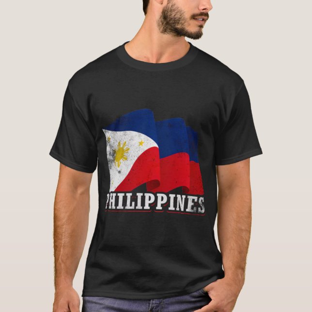 Filippinerna Filippinerna Flagga T Shirt (Framsida)