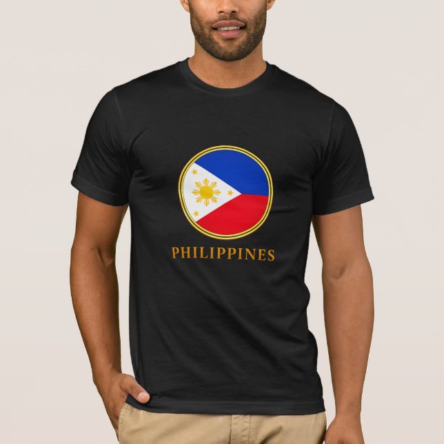 Filippinerna - filippinsk flagga t shirt (Framsida)