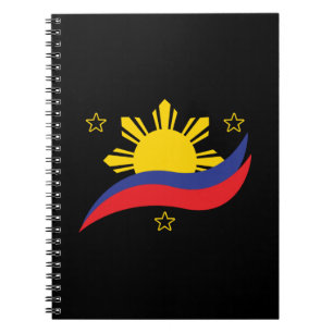 Filippinerna Filippinsk Pinoy Flagga Anteckningsbok