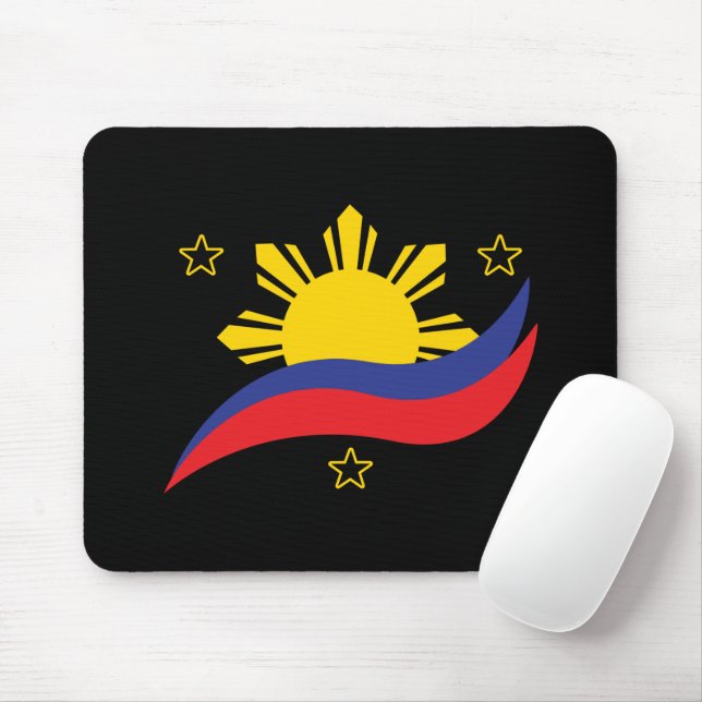 Filippinerna Filippinsk Pinoy Flagga Musmatta (Med mus)