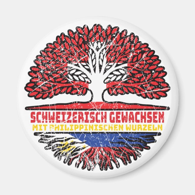 Filippinerna Filippinsk Schweiz Schweiz Träd Magnet (Framsidan)