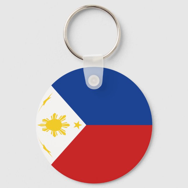 Filippinerna Fisheye Flagga Keychain Nyckelring (Framsida)