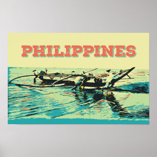 Filippinerna, fiskeplats på Visayas öar Poster