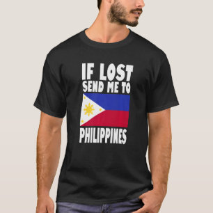 Filippinerna Flagga Design Om borttappaden skickar T Shirt