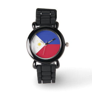 Filippinerna Flagga Emblem Armbandsur