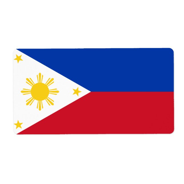 Filippinerna Flagga Filipino Flagga Fraktsedel (Framsidan)