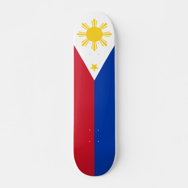 Filippinerna Flagga Filipino Flagga Mini Skateboard Bräda 18,5 Cm (Framsida)