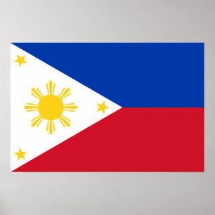 Filippinerna Flagga Filipino Flagga Poster
