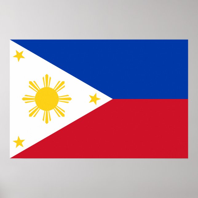 Filippinerna Flagga Filipino Flagga Poster (Framsidan)