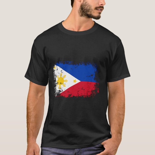 Filippinerna Flagga Filipino T Shirt (Framsida)