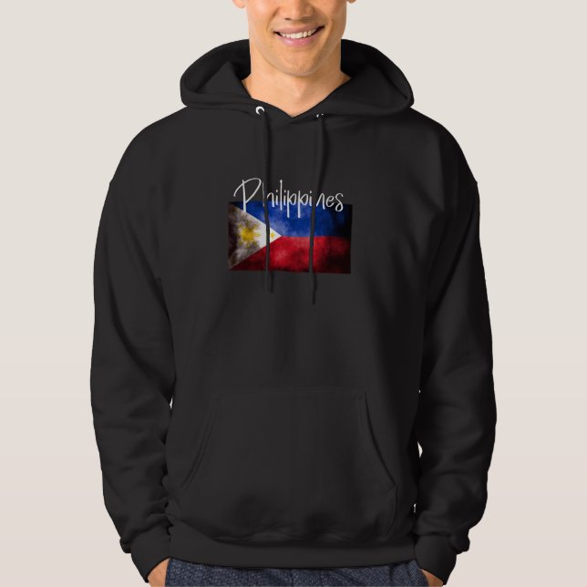 Filippinerna, flagga, Filippinerna, karta, Filippi Hoodie (Framsida)