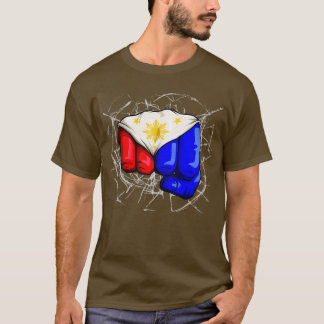 Filippinerna Flagga Fist Filipino Laban Lang Pinoy T Shirt