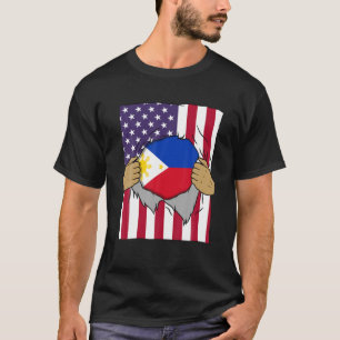 Filippinerna Flagga Inside Me Home Pride Filipino T Shirt