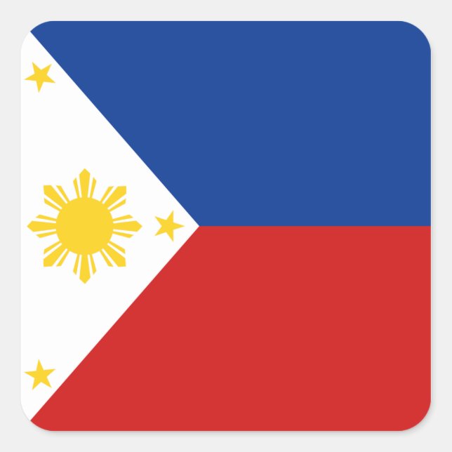 Filippinerna Flagga Klistermärke (Framsida)