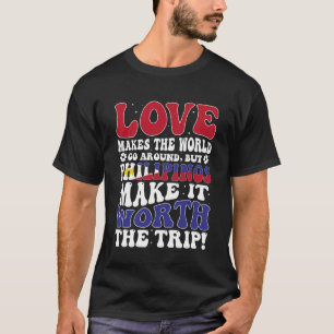 Filippinerna Flagga Manar & Women Cute Til Philipi T Shirt