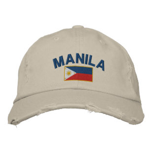 Filippinerna Flagga Manila Broderad Keps