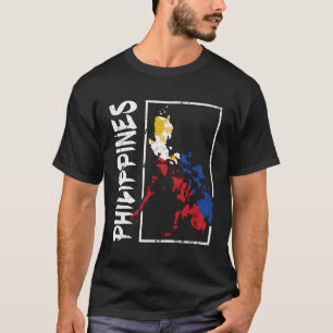 Filippinerna, Flagga och filipino, Pride Gift desi T Shirt