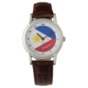 Filippinerna Flagga och Filippinerna mode /design Armbandsur