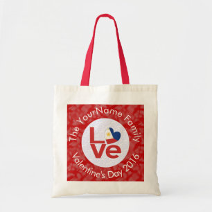 Filippinerna Flagga Red Brev KÄRLEK Heart Valentin Tygkasse