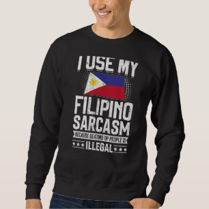 Filippinerna Flagga Souvenirs For Filipinos Manar  Lång Ärmad Tröja