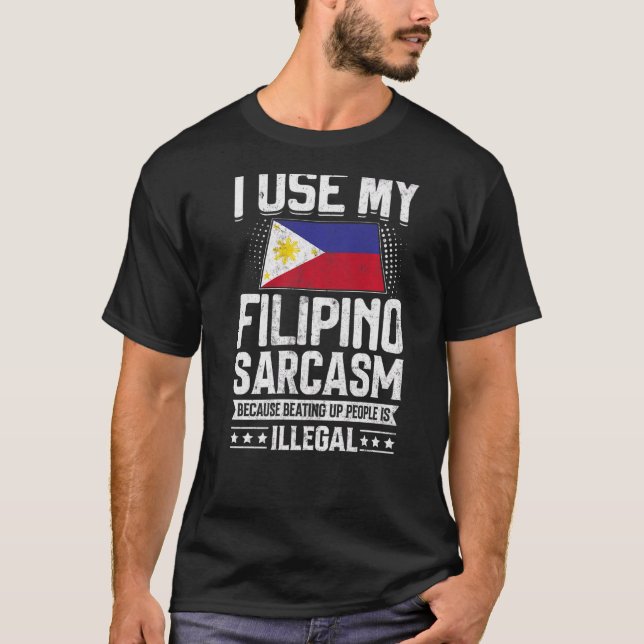 Filippinerna Flagga Souvenirs For Filipinos Manar  T Shirt (Framsida)