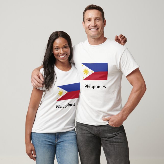 Filippinerna Flagga T Shirt (Unisex)