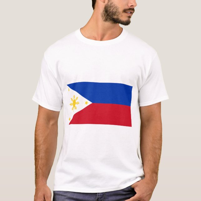 Filippinerna Flagga T Shirt (Framsida)