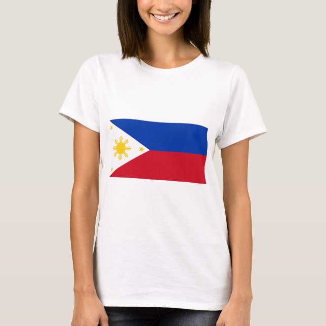 Filippinerna Flagga T Shirt (Framsida)
