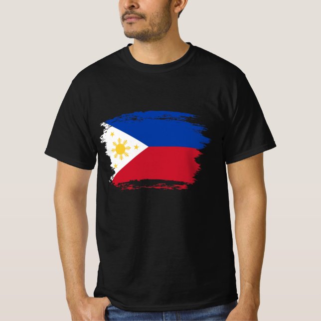 Filippinerna flagga t shirt (Framsida)