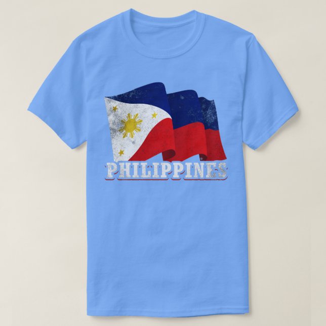 Filippinerna Flagga T Shirt (Design framsida)