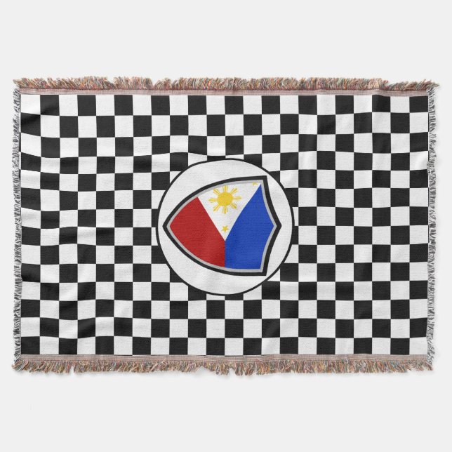 Filippinerna flagga throw filt (Framsidan)