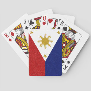 Filippinerna Glitter Flagga Casinokort