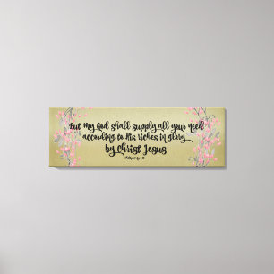 Filippinerna: Gud ska tillgodose allt ditt behov Canvastryck