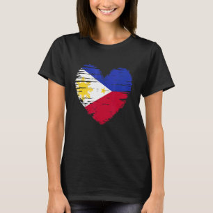 Filippinerna Heart Philippine Flagga Philippine Pr T Shirt