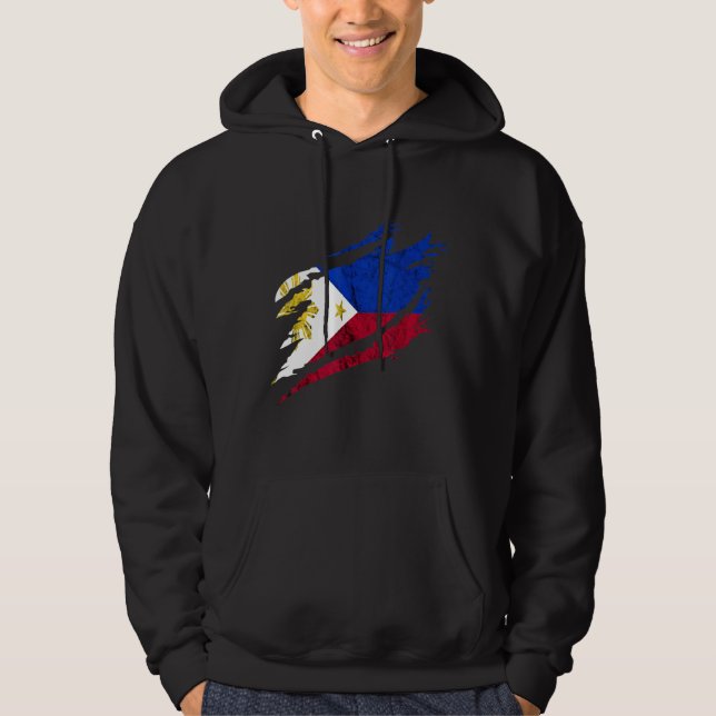 Filippinerna Heritage Philippine Flagga Pilipinas  Hoodie (Framsida)