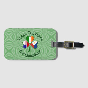 Filippinerna Irland USA Shamrock Flag Personlig Bagagebricka