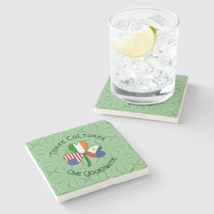 Filippinerna Irland USA Shamrock Flag Personlig Stenunderlägg