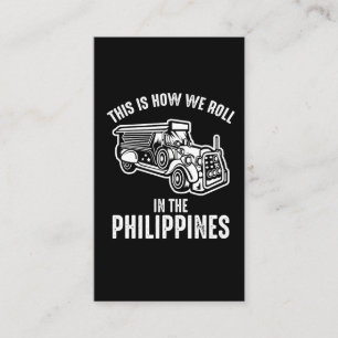 Filippinerna Jeepney - Filipino Roligt Visitkort