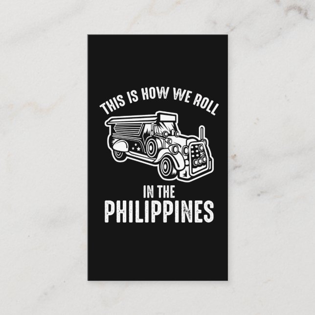 Filippinerna Jeepney - Filipino Roligt Visitkort (Framsida)