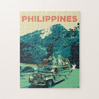Filippinerna, jeepney i Luzon, centrala cordillera Pussel