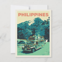Filippinerna, jeepney i Luzon, centrala cordillera Vykort