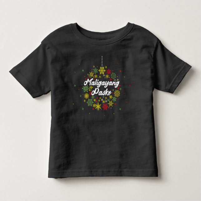 Filippinerna Jul Maligayang Pasko Småbarn T-s T Shirt (Framsida)